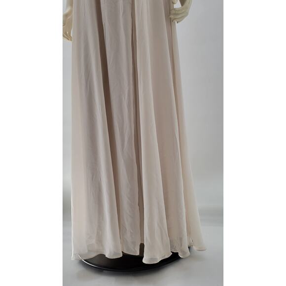 After Six Formal Dress Womens 10R Oat Chiffon Full Length Bridesmaid Evening - Picture 9 of 16